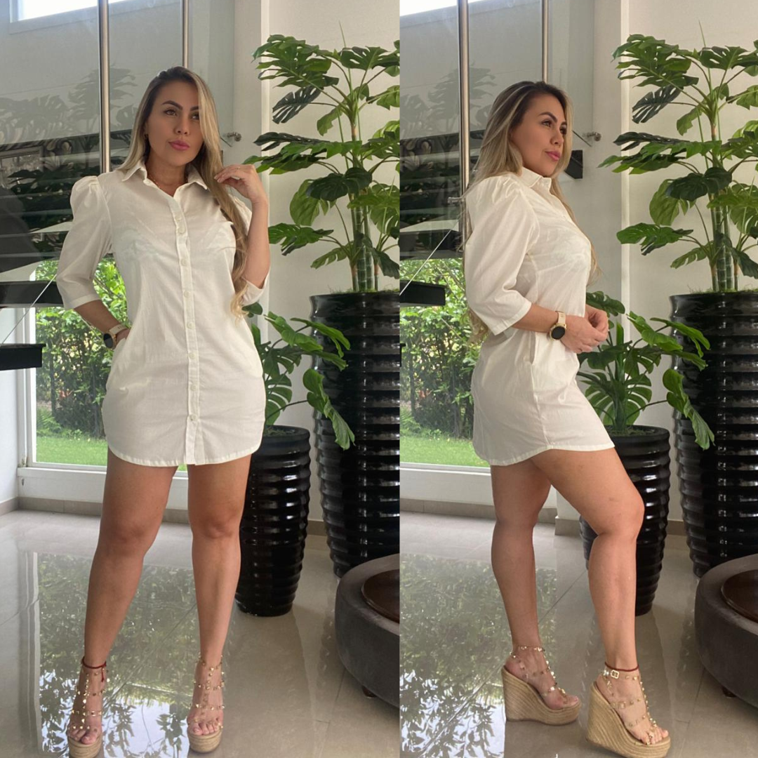 CAMISERO MANGA 3.4 CON BOLSILLOS MI BELLEZA