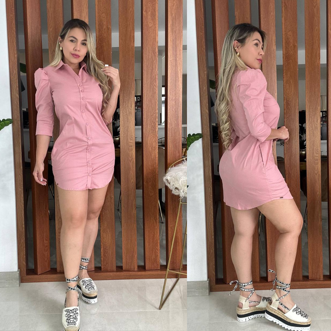 CAMISERO MANGA 3.4 CON BOLSILLOS MI BELLEZA
