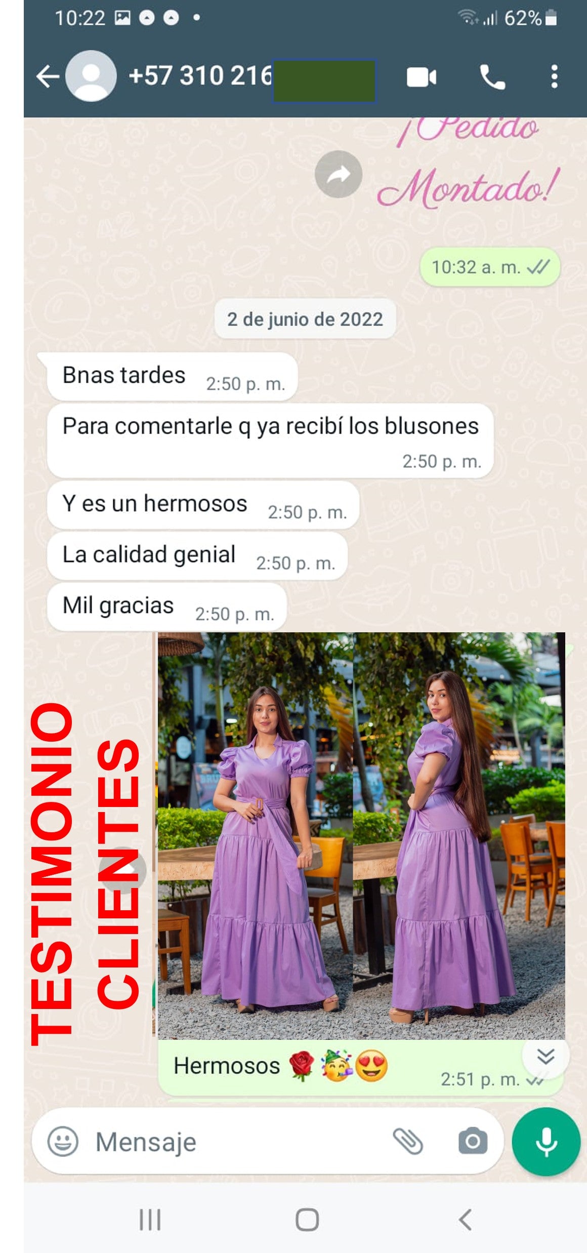 Vestido SUAVE Algodón Largo