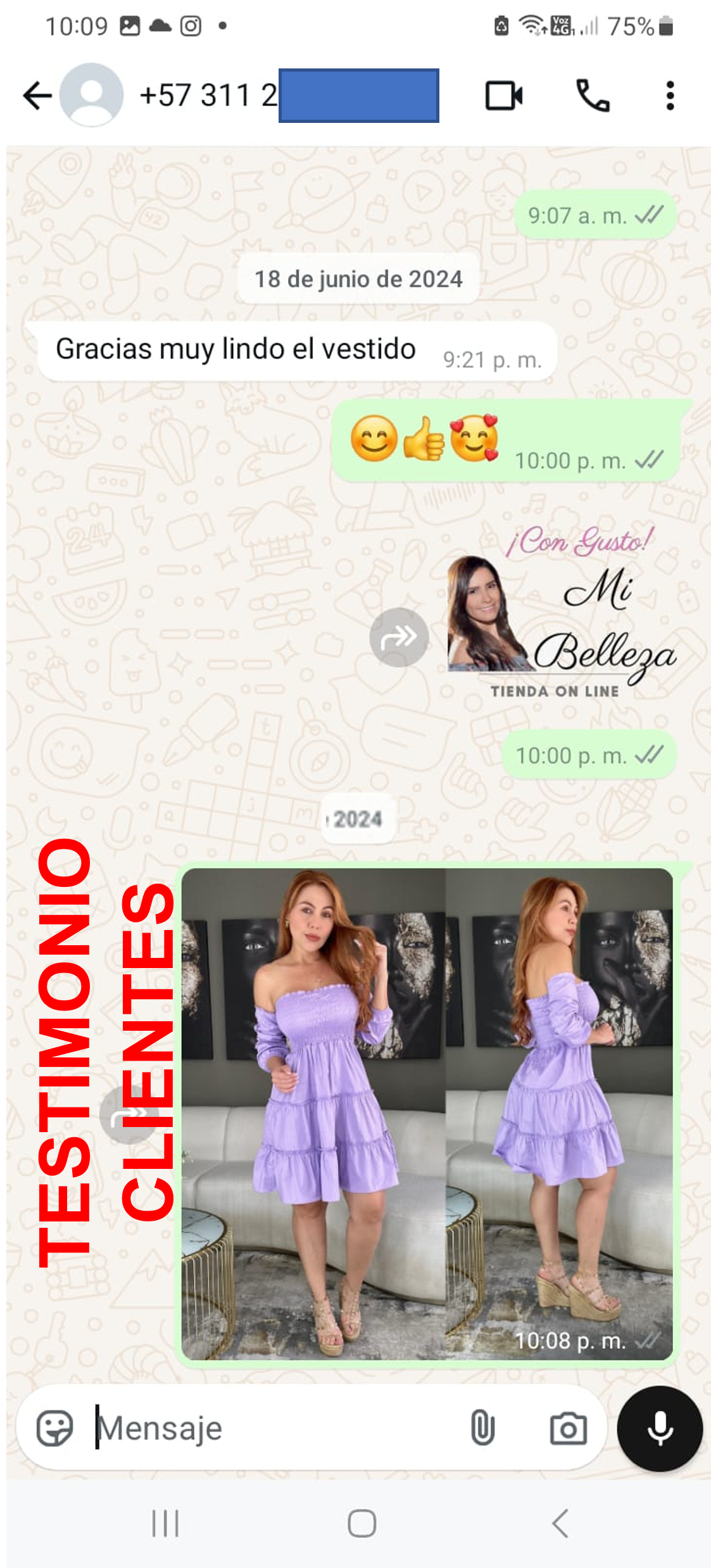 Vestido Campana en Lindo y Suave Algodón