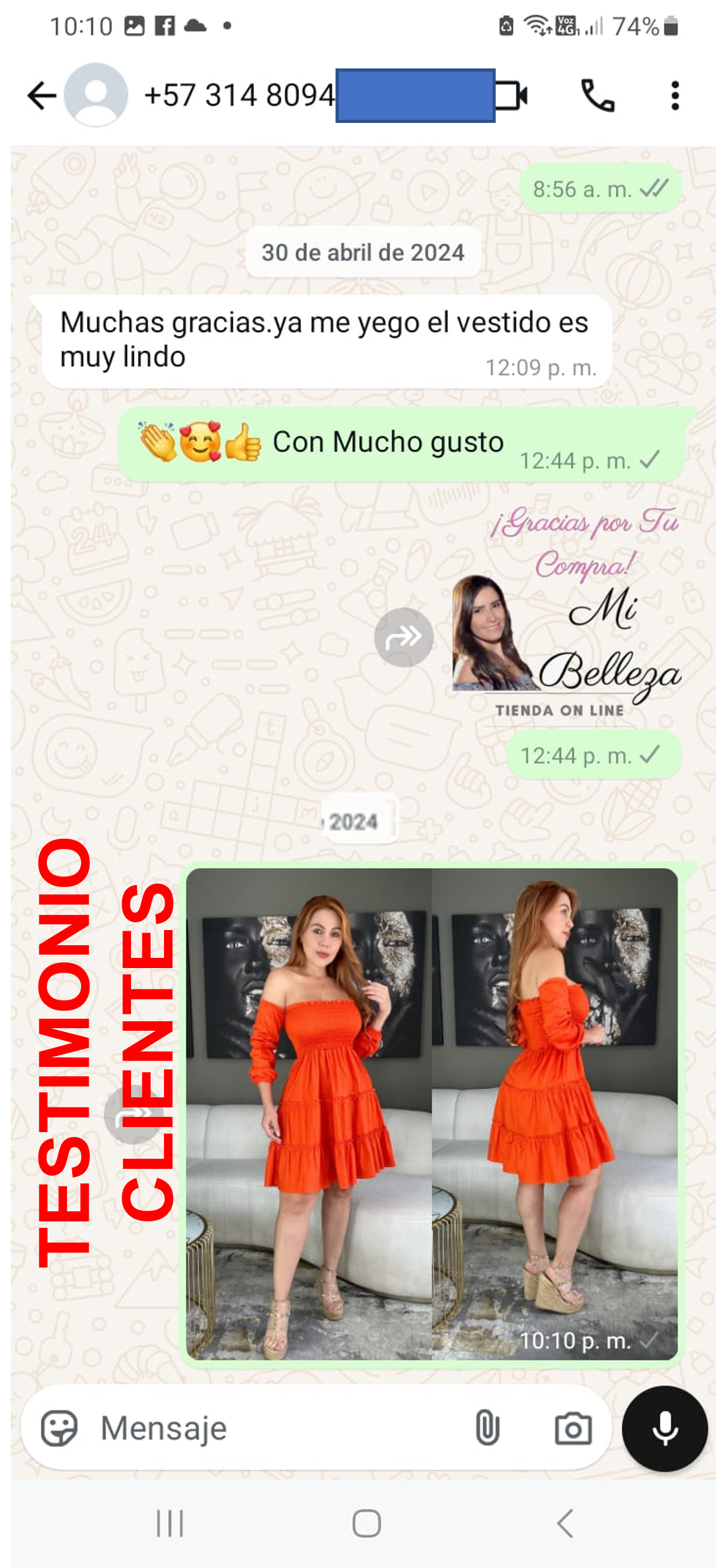 Vestido Campana en Lindo y Suave Algodón