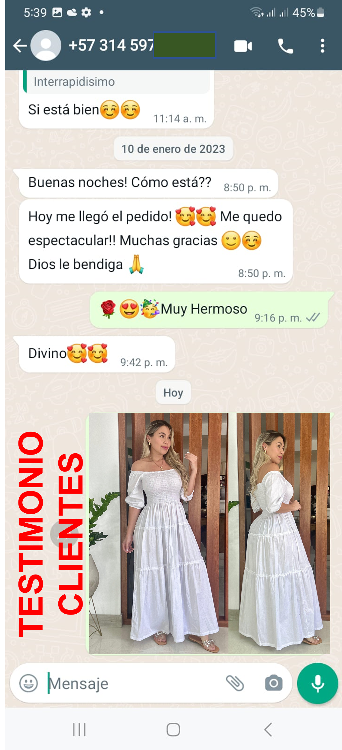 Vestido en Capas Dulce y Suave ALGODON