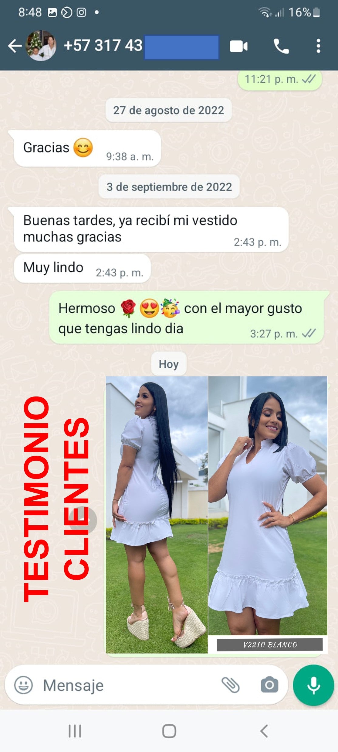 Vestido SUAVE y LINDO Algodon