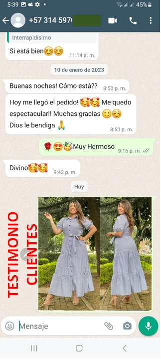 Vestido En SUAVE ALGODON a Rayas
