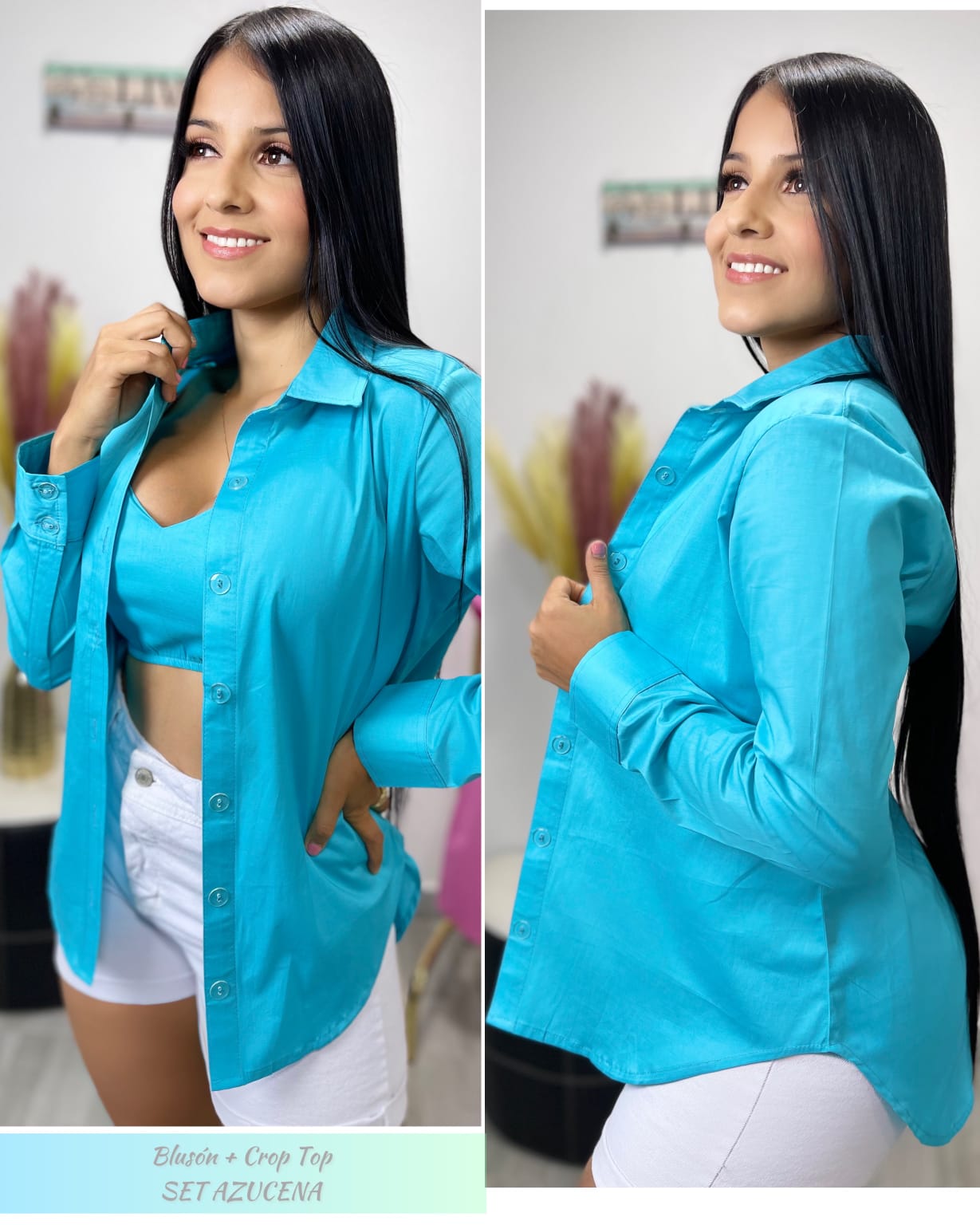Bluson + Crop Top