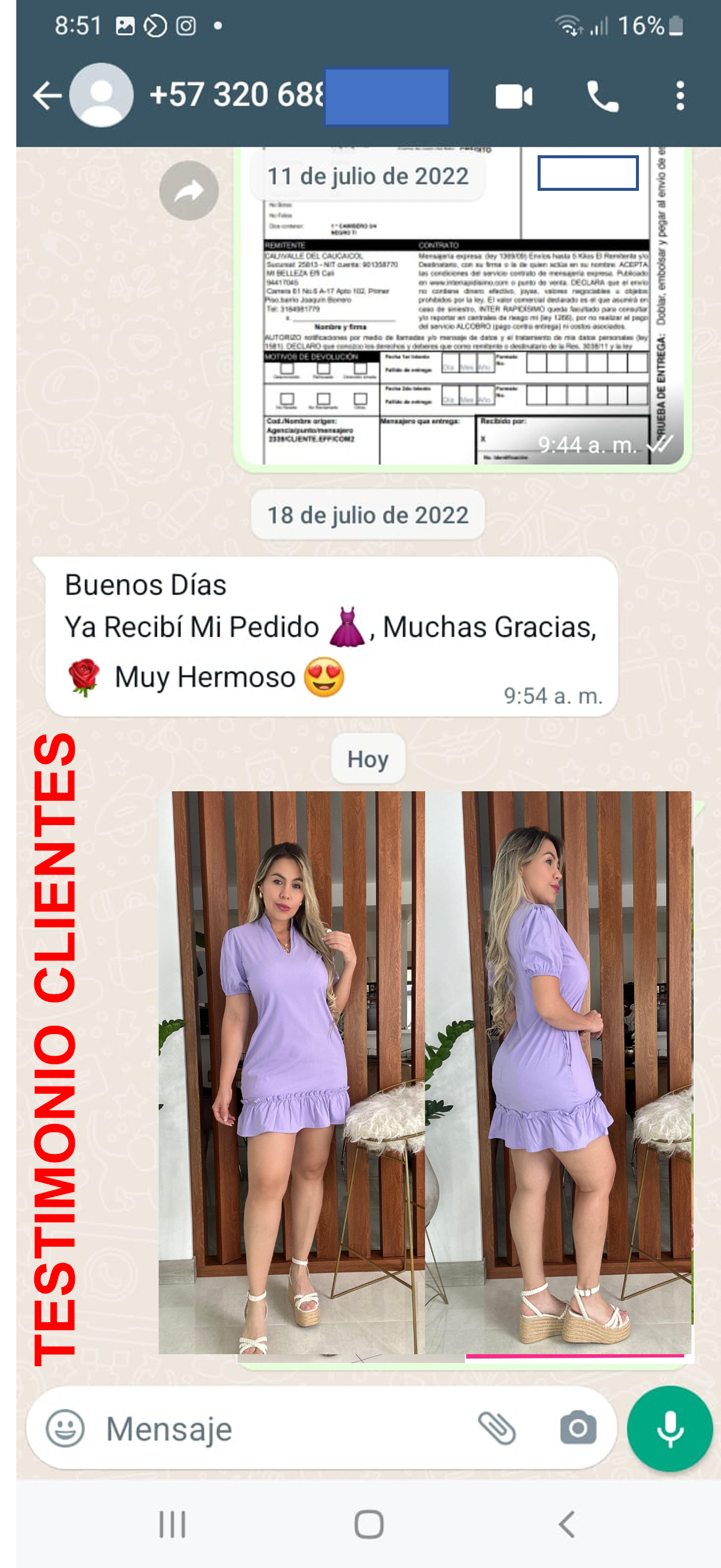 Vestido en SUAVE y FRESCO Algodón