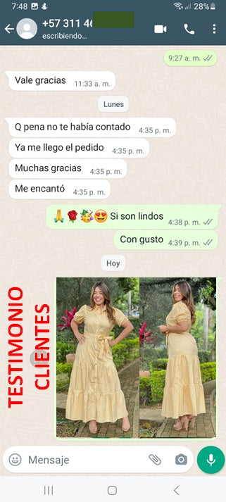 Vestido En SUAVE ALGODON a Rayas